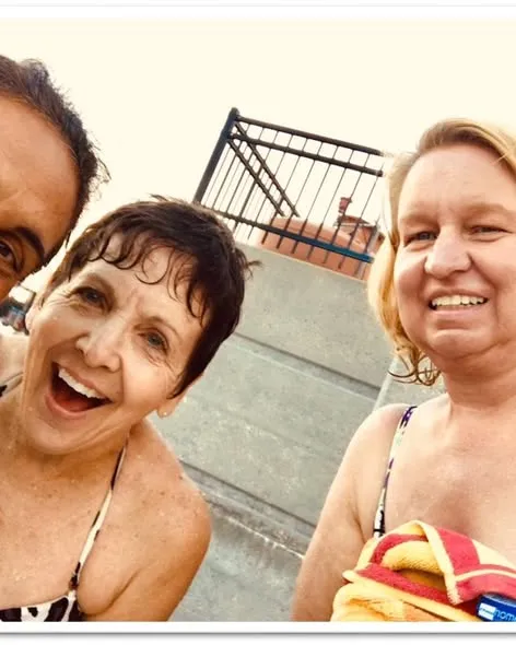Troy and Lisa Davis At the Pool